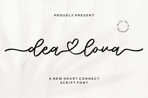 Dealova: The Romantic Script Font with Heart Connections