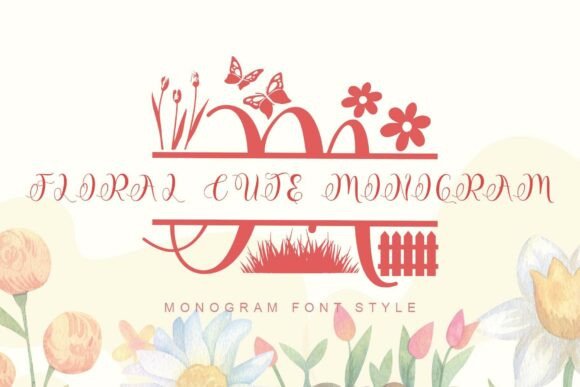 Floral Cute Monogram: Infusing Elegance into Personalized Design