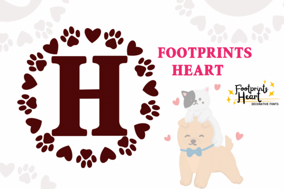 Footprints Heart: The Sweet Monogram Font for Meaningful Designs