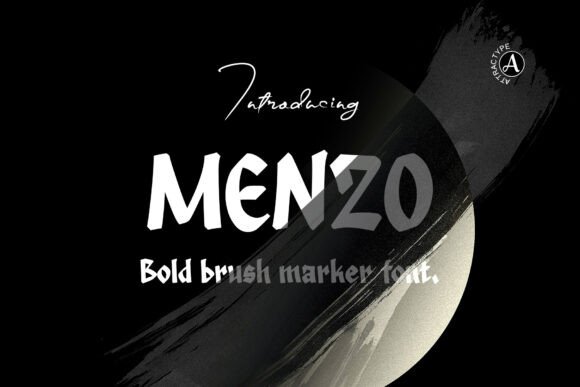Menzo: A Bold Brush Font for Creative Projects