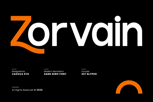 Zorvain: The Geometric Sans Serif for Modern Design